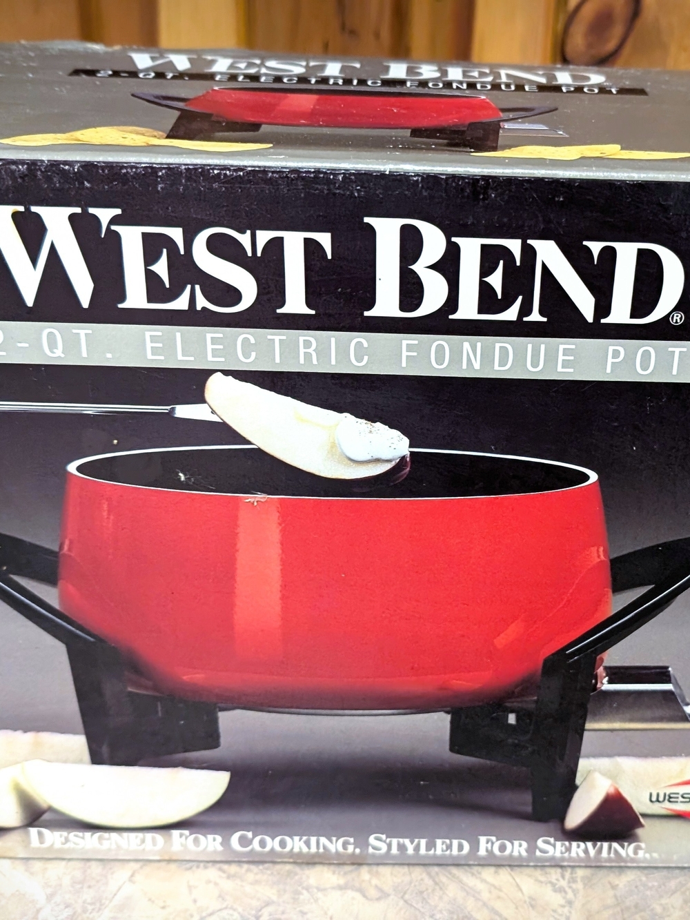 West Bend Vintage 2-Qt Electric Fondue Pot Red Mid-Century Retro